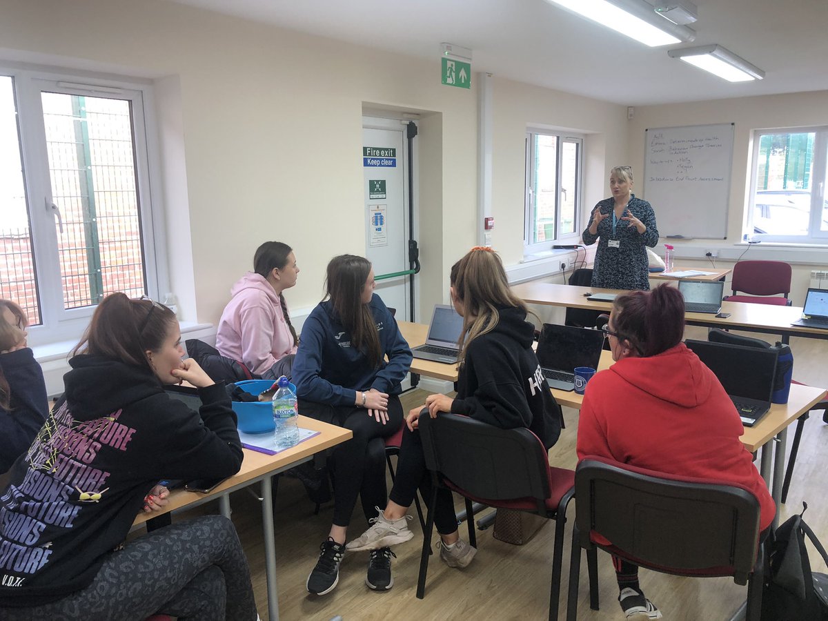 We had @stride_active Sarah discuss ‘Behaviour Change Theories in Action.’ She utilises models of behaviour change to support families through her role as Active Families Co-Ordinator. She had all apprentices up and moving playing creative games with socks!!! @RiversideQuals