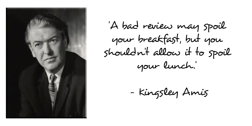 writersbureau's tweet photo. #Wednesday Wisdom #KingsleyAmis #writing #rejection https://t.co/p9c7tgA8Ef