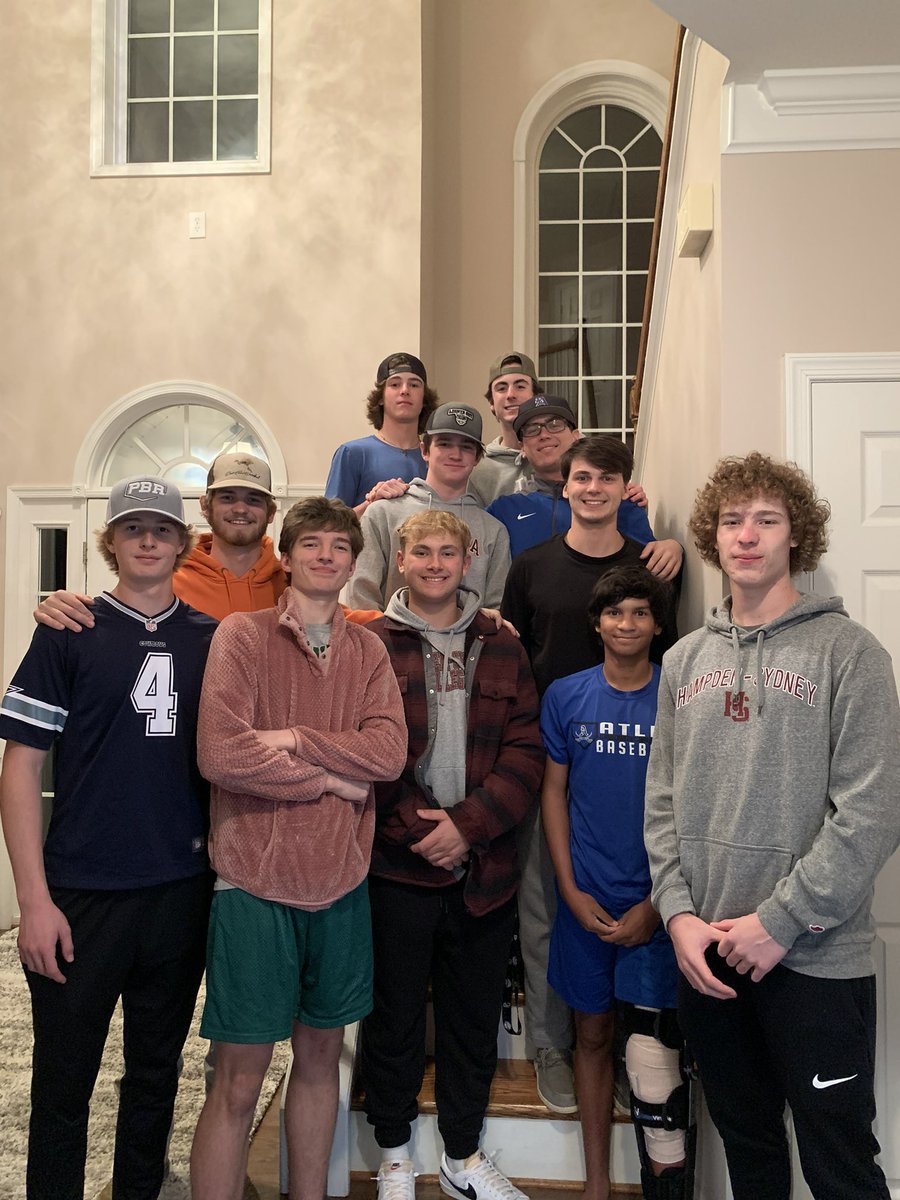 AtleeBaseball's tweet image. The Culture dictates we are a Pack!! Love that some Senior Captains took a group of guys to cheer up their brother after surgery due to an on the field injury!! #makingmen #RaiderWay #fAmily