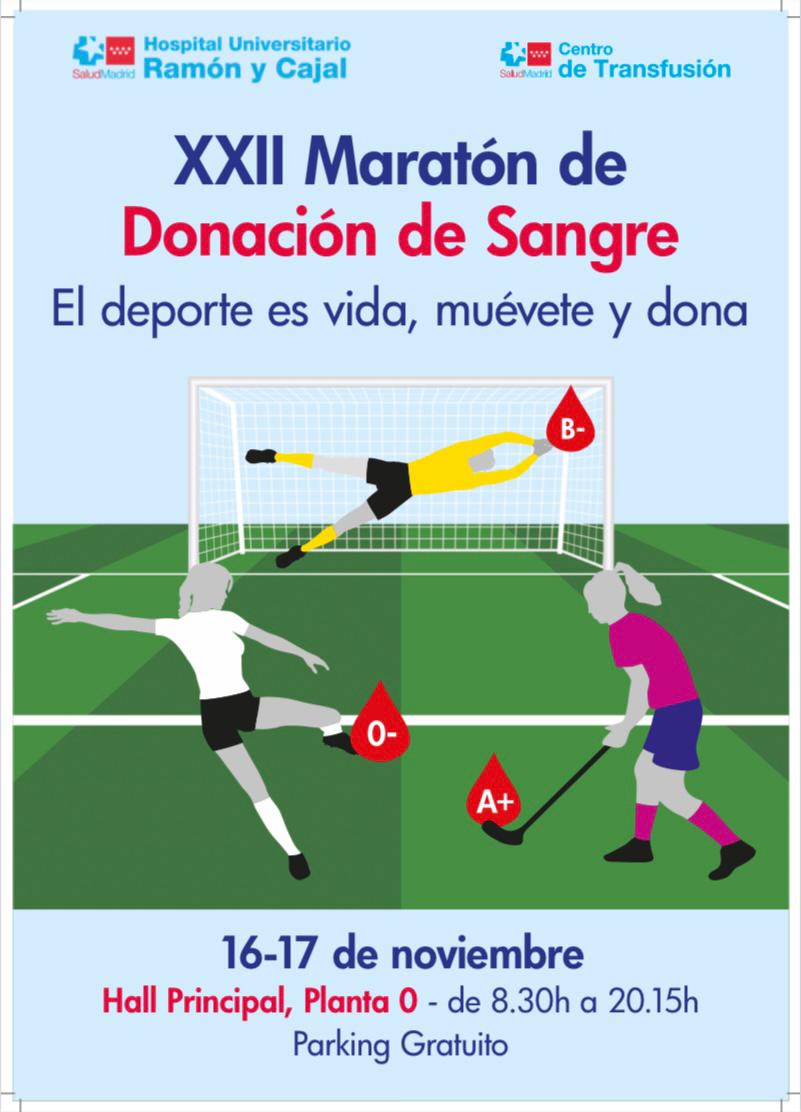 #BuenosDias os animamos a participar en:
XXII Maratón de Donación de Sangre🩸
#HospitalRamonyCajal🏥
🗓️los próximos 16 y 17 de noviembre
Nosotros acudiremos a donar sangre y apoyar con nuestra presencia este acto tan generoso y necesario para muchas personas
#DonaSangre
#DonaVida
