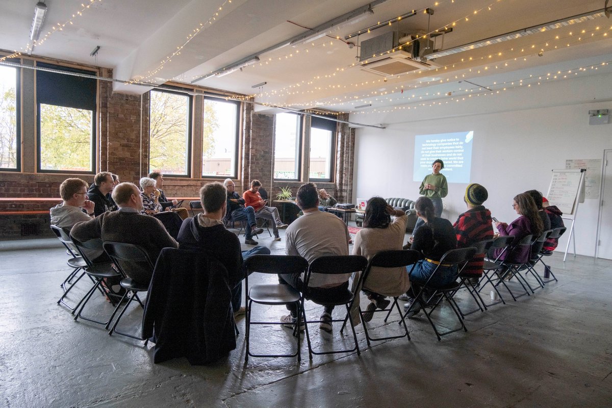 code_operative's tweet image. Last week, most of our cohort visited the wonderful Glasgow, specifically the @CoTechUK gathering hosted by @mediaco_op - thanks so much for having us! It was a blast. #cooperatives #collaboration