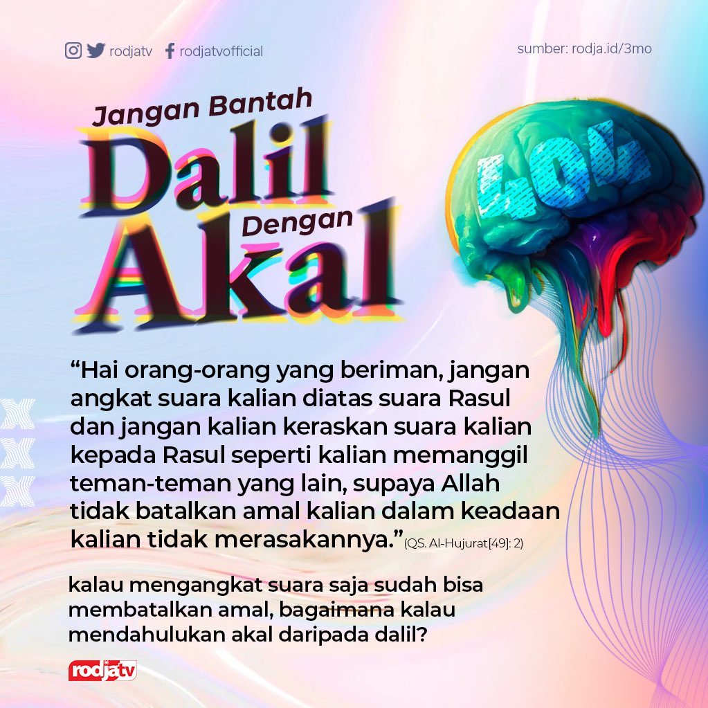 rodjatv's tweet photo. Ketika mendengar ayat-ayat Al-Qur’an dan hadits-hadits Rasulullah Shallallahu ‘Alaihi wa Sallam, sesuatu yang belum dipahami oleh akal-akal kita, kewajiban kita adalah mengimaninya.
selengkapnya di https://t.co/91lBmDf73f https://t.co/U8kdBlayGJ