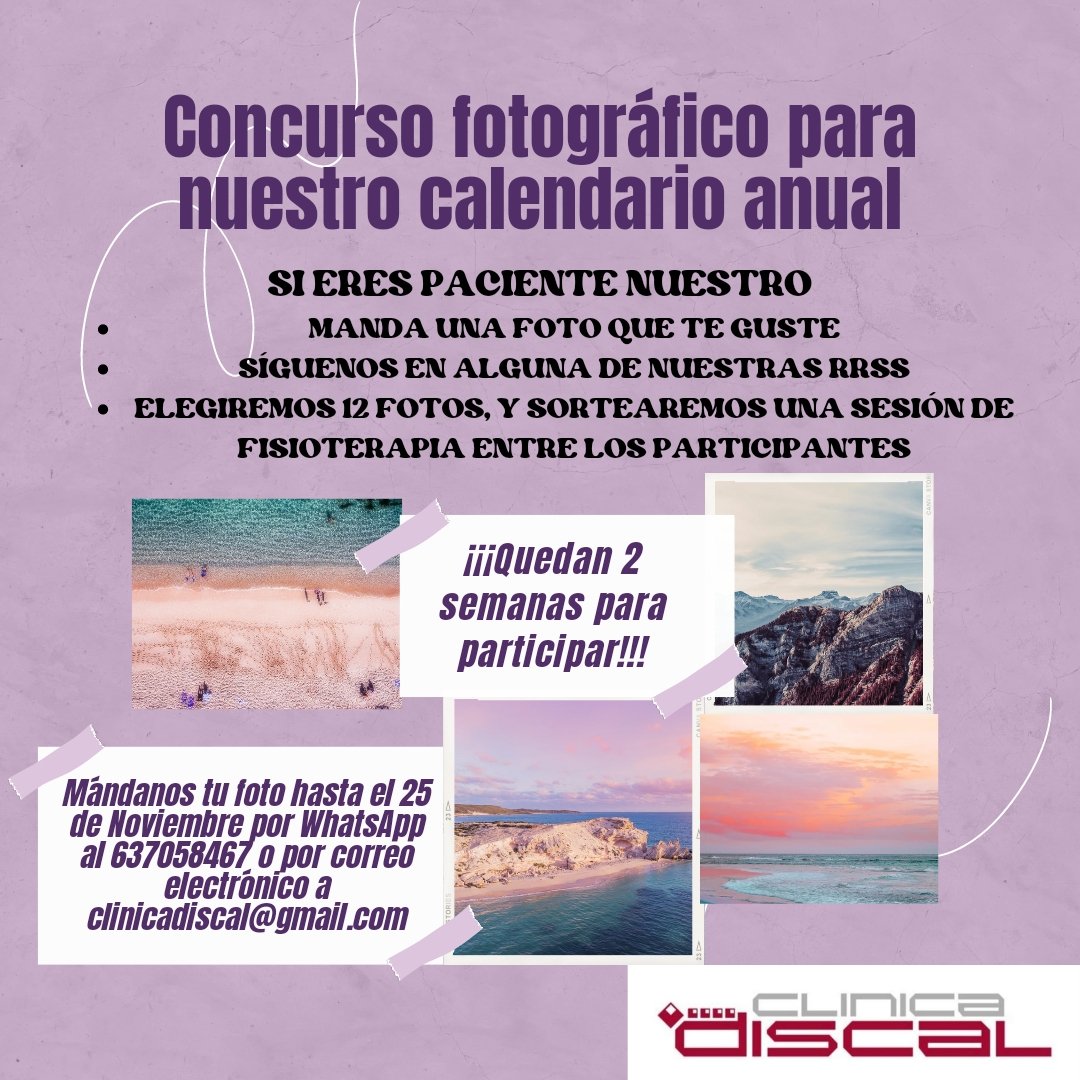 #clinicadiscal #concursocalendario