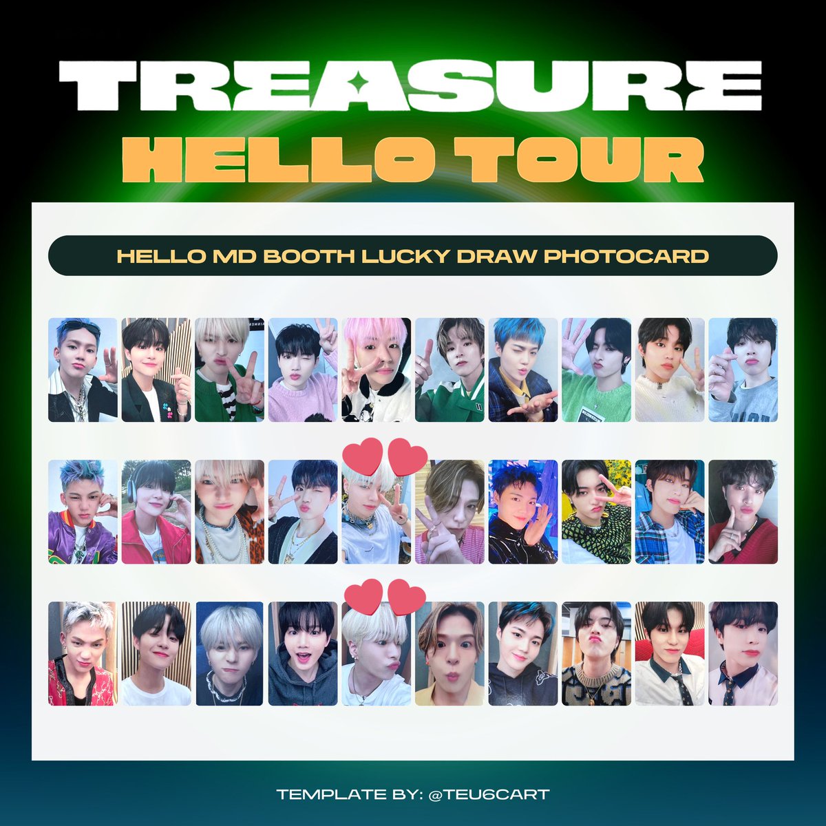 TREASURE ラキドロ トレカ hello ktown アサヒ 5枚セット