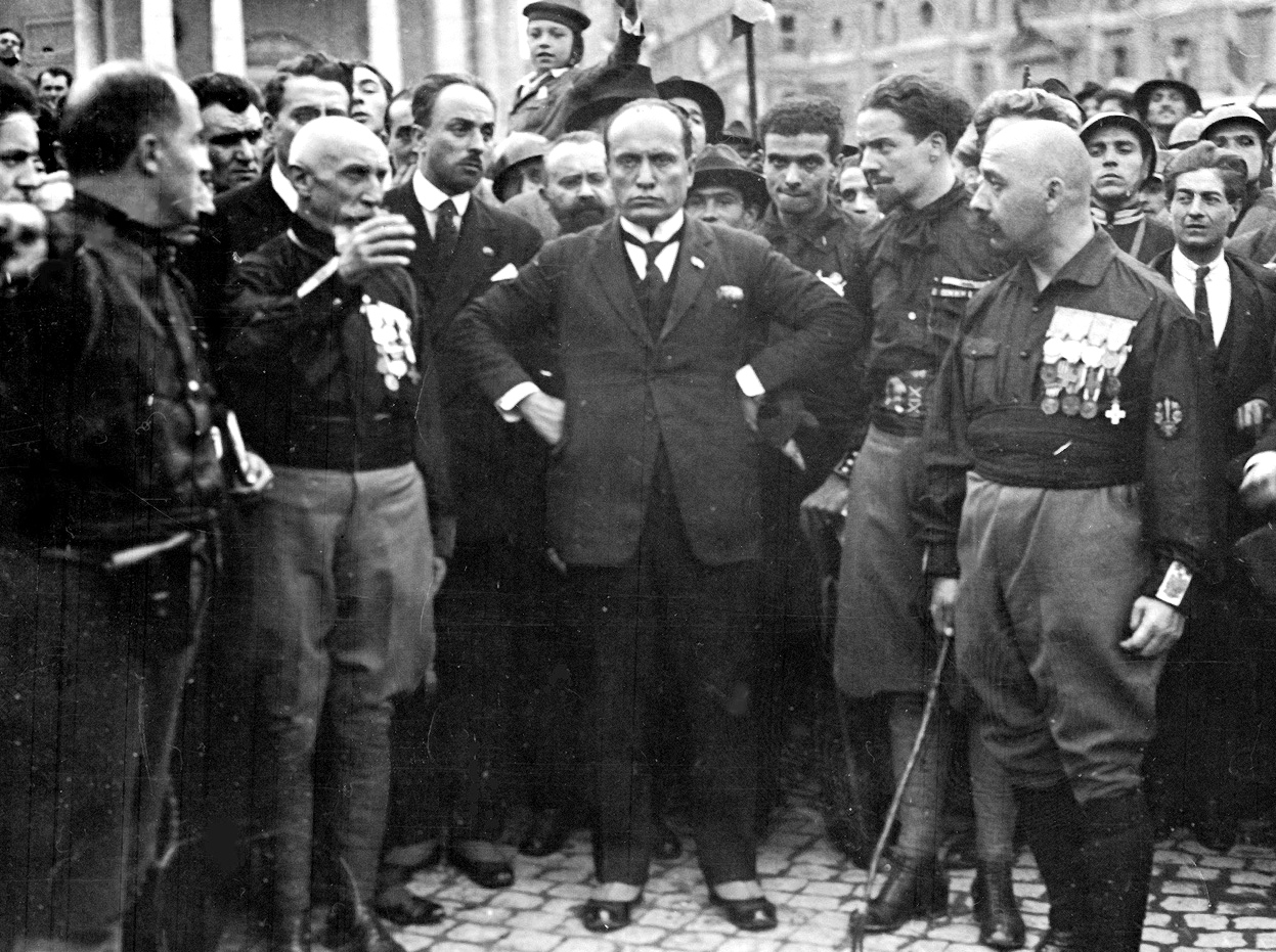Benito Mussolini and his Blackshirts during the March, 1922. All Photos from Wiki Common, Public Domain.