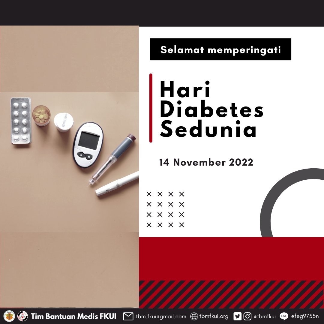 [HARI DIABETES SEDUNIA]

Peringatan Hari Diabetes Sedunia diperingati setiap tanggal 14 November setiap tahunnya sebagai wujud usaha dalam menyadarkan masyarakat mengenai diabetes.

#TBMFKUI
#TangguhBeraniMandiri
#TogetherBringsMore