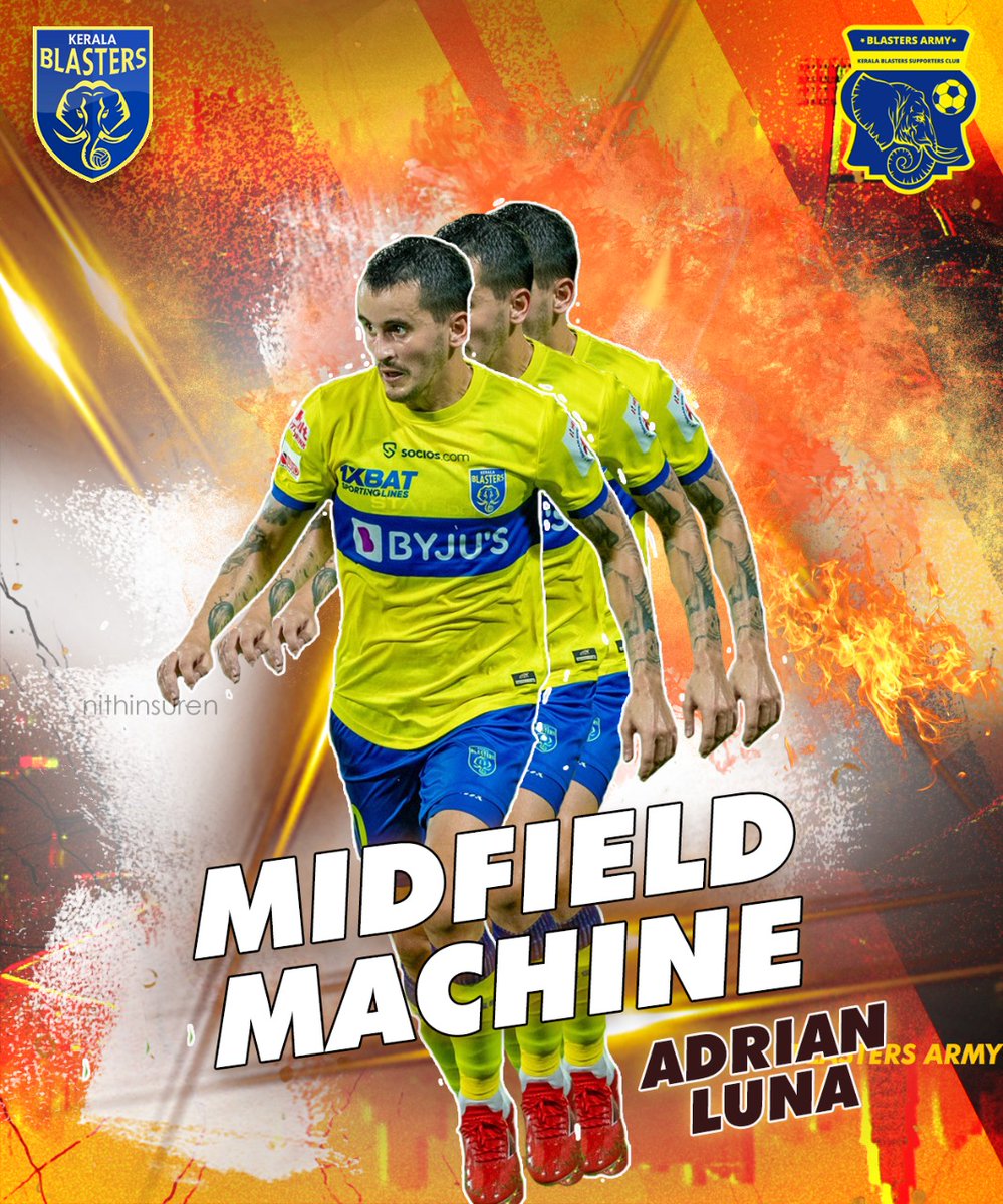 BlastersOficial's tweet image. Midfield Machine @KeralaBlasters
#ഒന്നായിപോരാടാം    #KBFC    #blastersarmy
