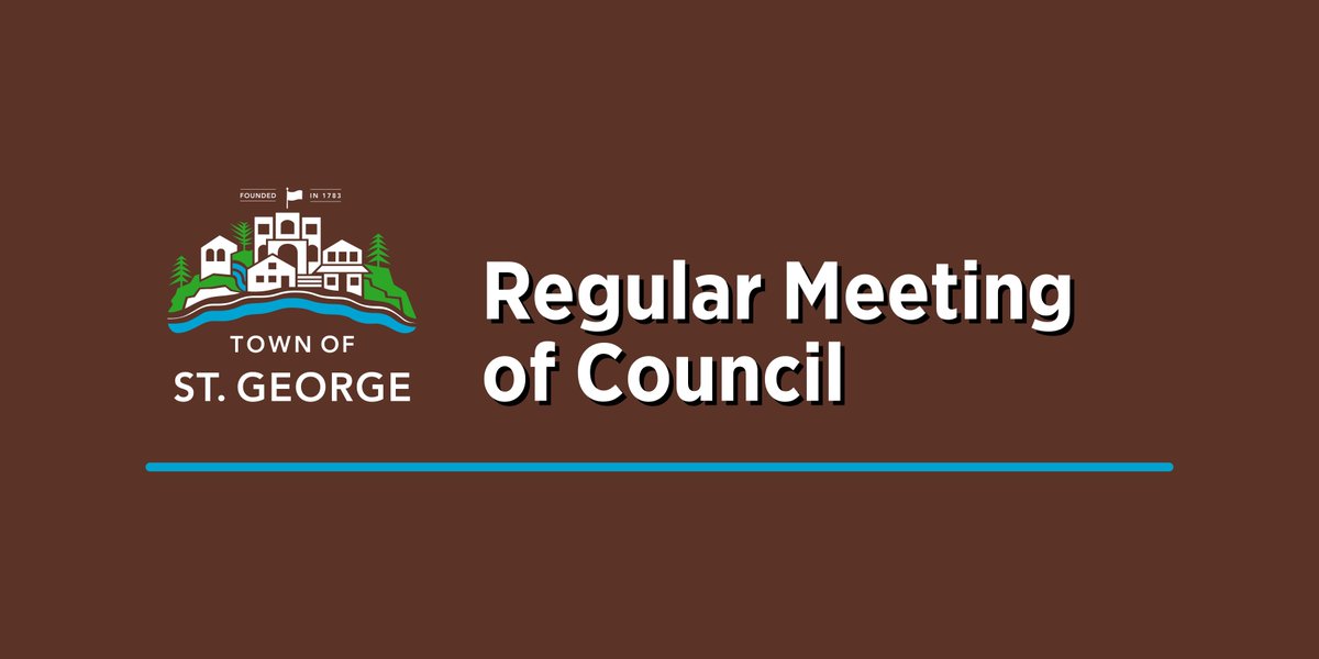 Regular Meeting of Council
Magaguadavic Place at 7:00 pm, Tonight

Click the link to view the meeting Agenda, as well as previous meeting Minutes.
townofstgeorge.com/local-governme…