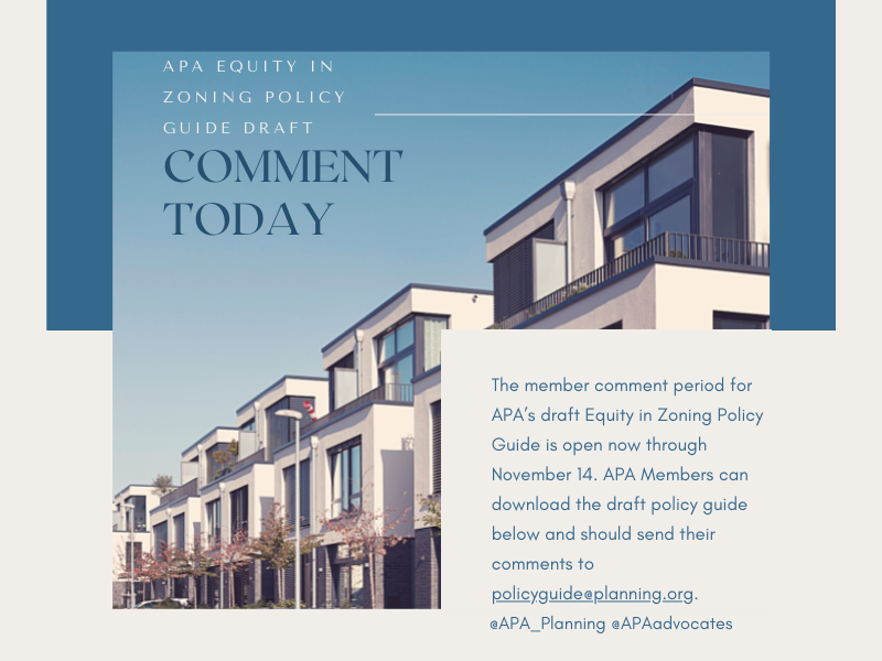 APA_KS's tweet photo. Last day to submit feedback! Download the draft guide and submit your feedback to policyguide@planning.org by Nov. 14. https://t.co/ezgyz8XpkB @APA_Planning https://t.co/xesO7oqyTu