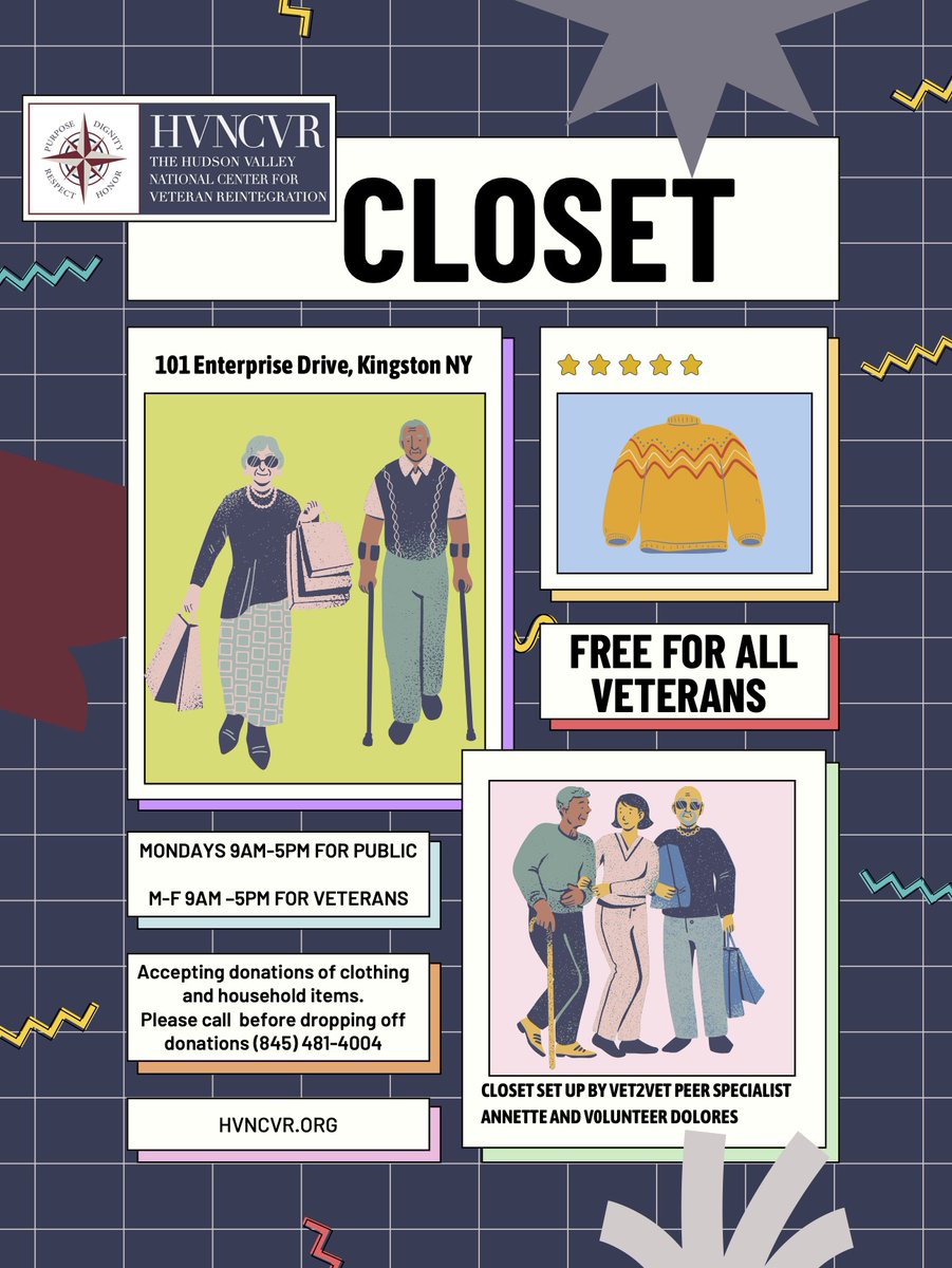hvncvr's tweet photo. Did you know that HVNCVR has a closet that is free to Veterans and open to the public to shop?

Our Closet is open:
🇺🇸 To Veterans- everyday and is free! 
👥 To the public: every Monday from 9AM- 5PM. Sales from the closet go to our Vet2Vet programs. https://t.co/ecmvsjO9dA