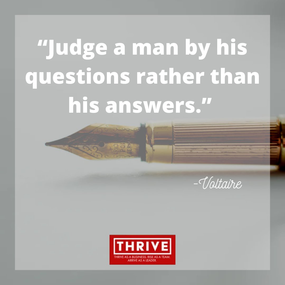 Asking the right question can lead to the right answer. 

#mondaymusings #Voltaire