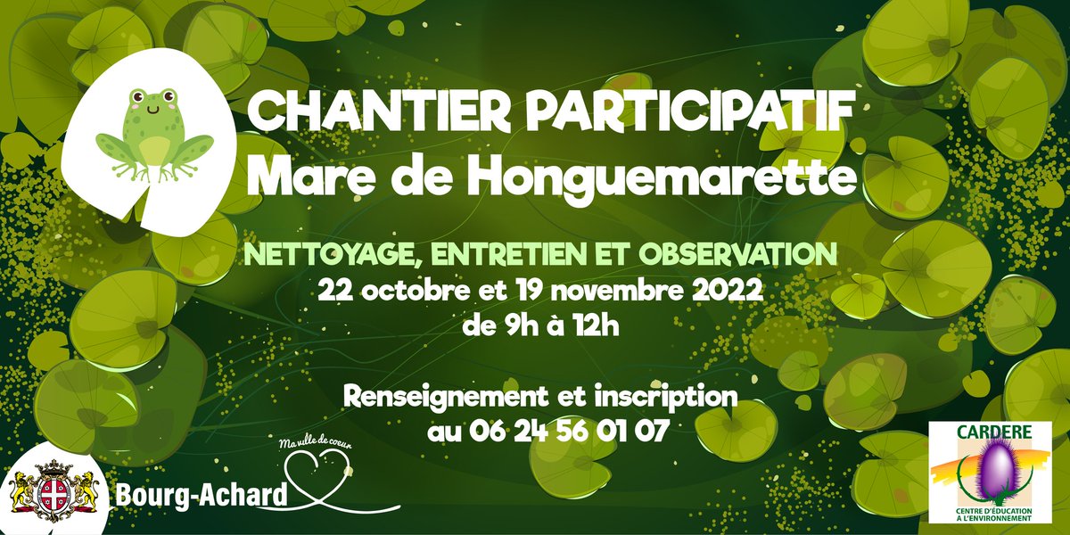 bourg_achard's tweet photo. Chantier mare : le samedi 19 novembre, découvrez l'écosystème de la mare à l'occasion d'un chantier participatif https://t.co/HTgFRxbUrv https://t.co/zeffKSPf5a