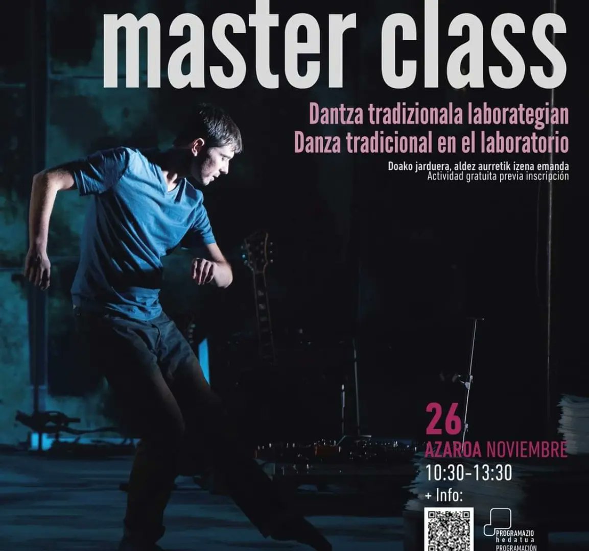 ibarrakaldu's tweet photo. HAFJ25 - 2022/11/26 - MASTER CLASS: JON MAYA 
 “DANTZA TRADIZIONALA LABORATEGIAN”
https://t.co/y9LAkSUMG8 
#HAFJ #HAFJ25 #Ibarrakaldu #HerrienArtekoFolkloreJaialdia #folklore #Dantza #MasterClass #JonMaya #kukai #Barakaldo #TeatroBarakaldo #BarakaldoAntzokia #dantzalabea https://t.co/vULPX7L3pb
