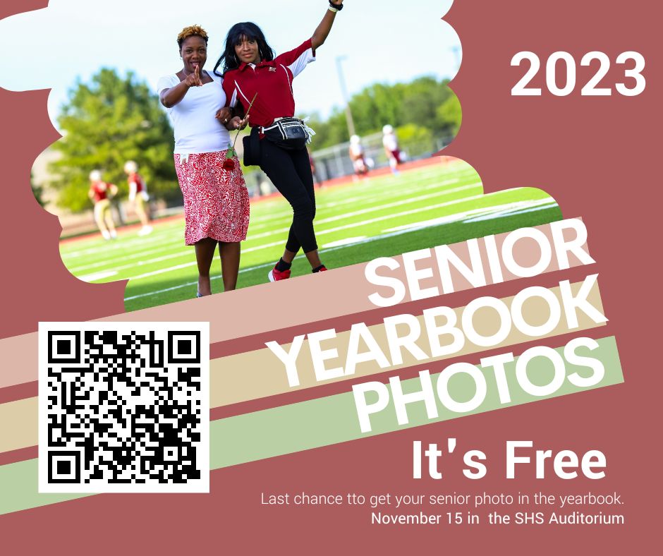SHS Counselors (@shscounselorstx) on Twitter photo Seniors,
November 15 is the last chance to have your senior photo taken for the yearbook.
It is free, but you need an appointment. Scan the QR code below to schedule your appointment time. Photos will be taken in the large lecture hall in hallway B. @saginaw2023 <a href="/saginawhstx/">Saginaw High School</a> Seniors,
November 15 is the last chance to have your senior photo taken for the yearbook.
It is free, but you need an appointment. Scan the QR code below to schedule your appointment time. Photos will be taken in the large lecture hall in hallway B. @saginaw2023 <a href="/saginawhstx/">Saginaw High School</a>