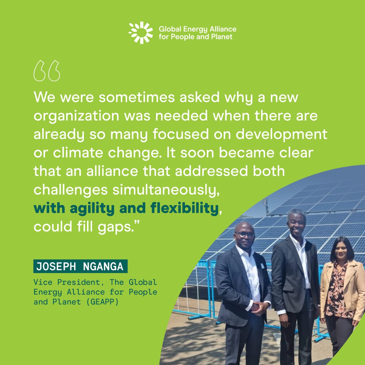 "When you start something new, you have to work 24/7—sometimes 25/7—to gain momentum. You can't wait until you have a perfect plan."

<a href="/ngangaj/">Joseph Nganga</a> reflects on our 1st year &amp; how agility &amp; flexibility will help us truly change energy for good👉rockefellerfoundation.org/blog/this-clea… #LetsChangeEnergy