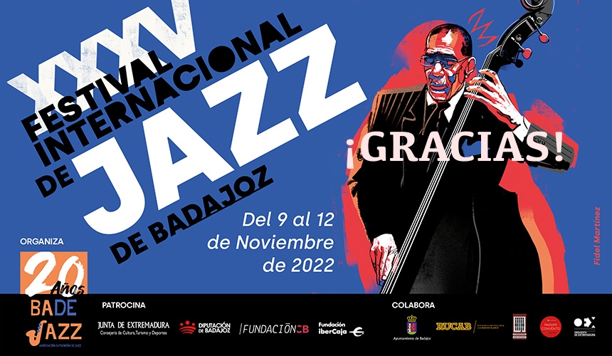 JavierAlcantaMu's tweet photo. 📣XXXV FESTIVAL INTERNACIONAL DE JAZZ DE BADAJOZ
🙌UNA EDICIÓN PARA LA HISTORIA
👉¡GRACIAS BADAJOZ, GRACIAS EXTREMADURA!
Gracias Asociación Cultural Badejazz.
¡Nos vemos en 2023!
https://t.co/v408eif6AA
#Badejazz #festivaldejazzdebadajoz #jazzbadajoz #jazzextremadura https://t.co/rAMqCdpK1u
