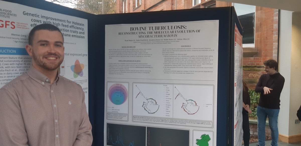 AFBI EMbI (@afbi_embi) on Twitter photo Ryan Magee presenting his ongoing work on the phylogeography and evolution of Mycobacterium bovis, the causative organism of bovine TB, at the #AFBIQueensAlliance PhD student meeting at Riddel Hall, <a href="/QUBbioscience/">School of Biological Sciences</a>. Ryan Magee presenting his ongoing work on the phylogeography and evolution of Mycobacterium bovis, the causative organism of bovine TB, at the #AFBIQueensAlliance PhD student meeting at Riddel Hall, <a href="/QUBbioscience/">School of Biological Sciences</a>.