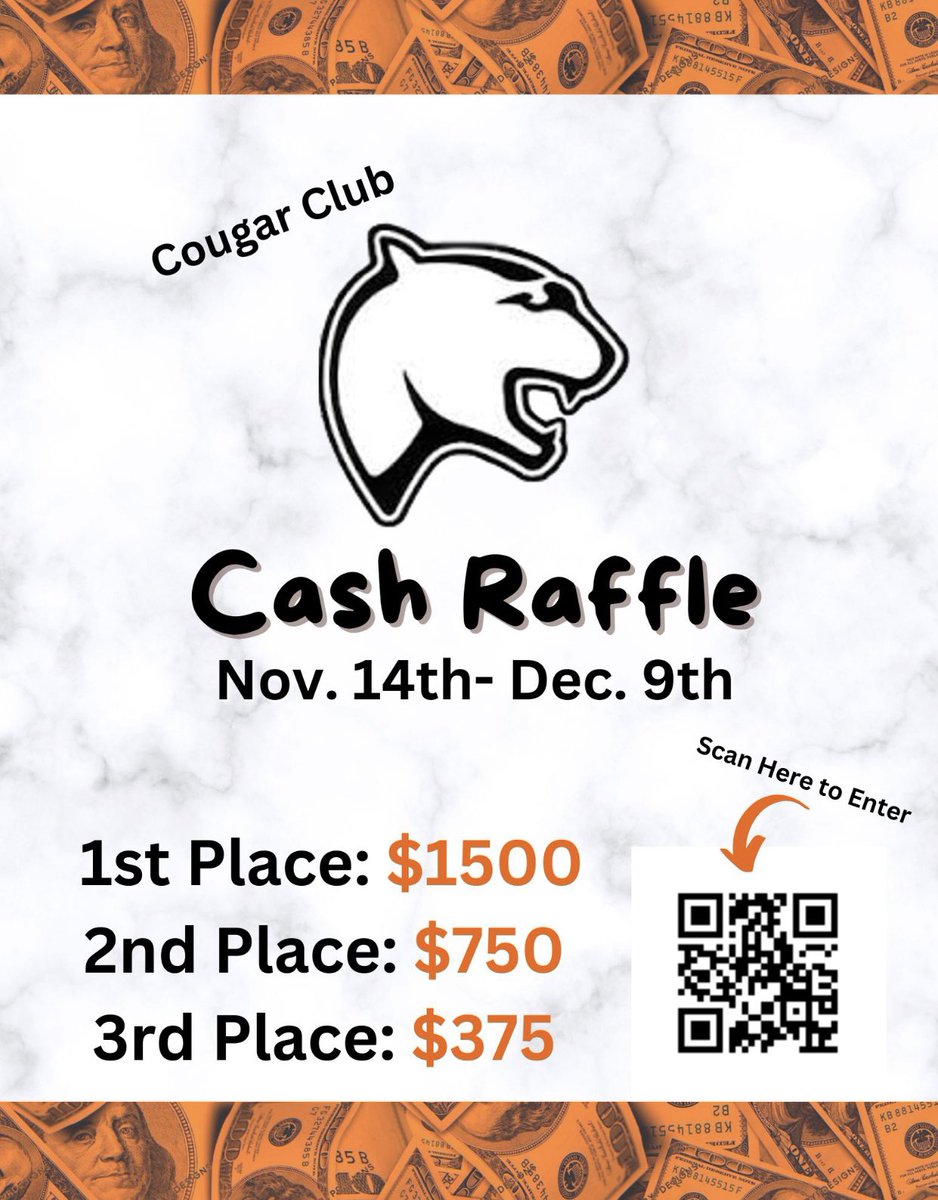 svcougarclub's tweet photo. Please help support our Cougar athletes! 🎉🤎🧡 https://t.co/vNniNNnLOX