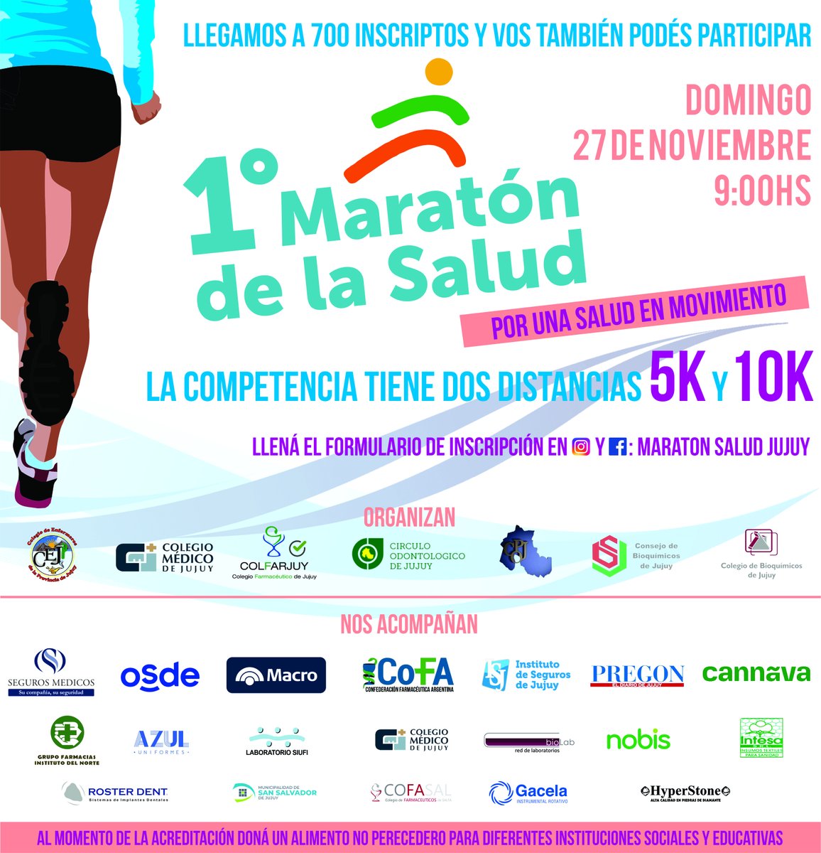 Infocolfarjuy's tweet photo. El Colfarjuy subrayó el gran interés de los jujeños para la Primera Maratón de la Salud 2022 | https://t.co/grM7h01ah6
#SeVieneElSúperDomingo
#MaratonDeLaSalud
#Jujuy2022
#InscribiteYa https://t.co/ozPWUwdwBP