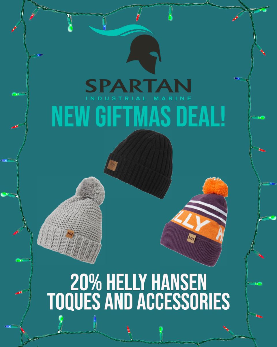 DAY 1 of Giftmas: 20% off Helly Hansen Toques and Accessories! 

Over the holiday season, we will be offering various sales on items in-store. Keep an eye on our socials to see the new deals of the day! 

Find a branch near you: buff.ly/2DNKgeu 

**styles and colours vary
