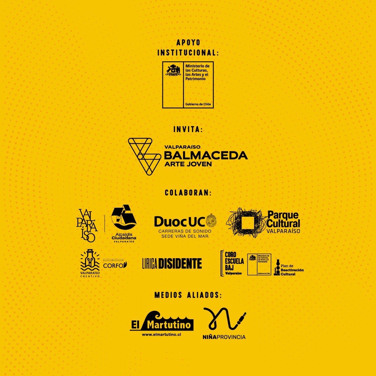 #21AñosBAJValpo Ven a celebrar en Festival Volar!
Conoce nuestra programación (web) junto a muestras de artes visuales, danza, teatro, música, performance, literatura y mucho más.
Nos vemos este 23, 24, 25 y 26 de noviembre💥
#FestivalVolar #Valparaíso #FestivalArtístico