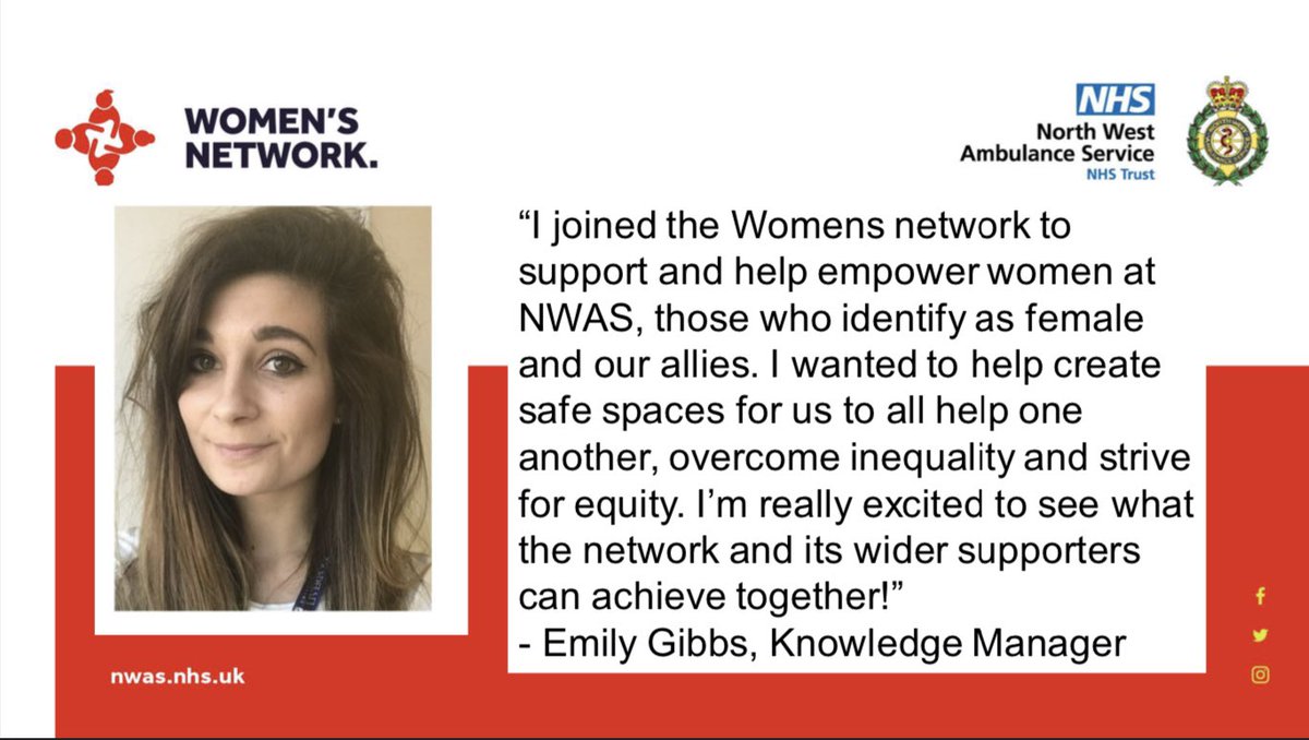 Over the coming weeks we will introduce you to members of the Women’s Network Committee and share why they joined the network. First up is Emily our wonderful Events Lead! 👏🏻  #NWASWomen