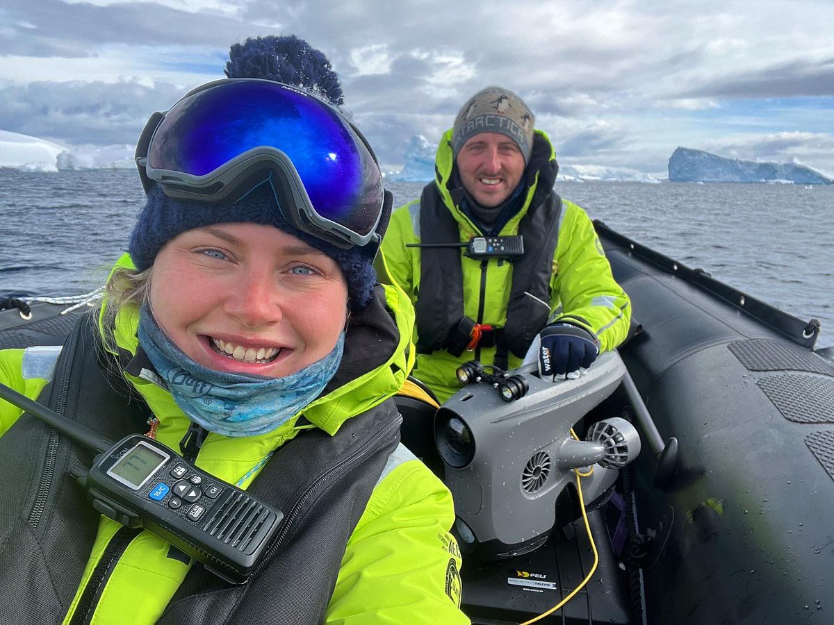 Today’s office! 

I’ve been deploying a Remotely Operated Vehicle (ROV) to survey the underwater environment with @DanielMMoore_. So exciting to be amongst the first people EVER to see these underwater seascapes 😁 #antarctica #polarscience