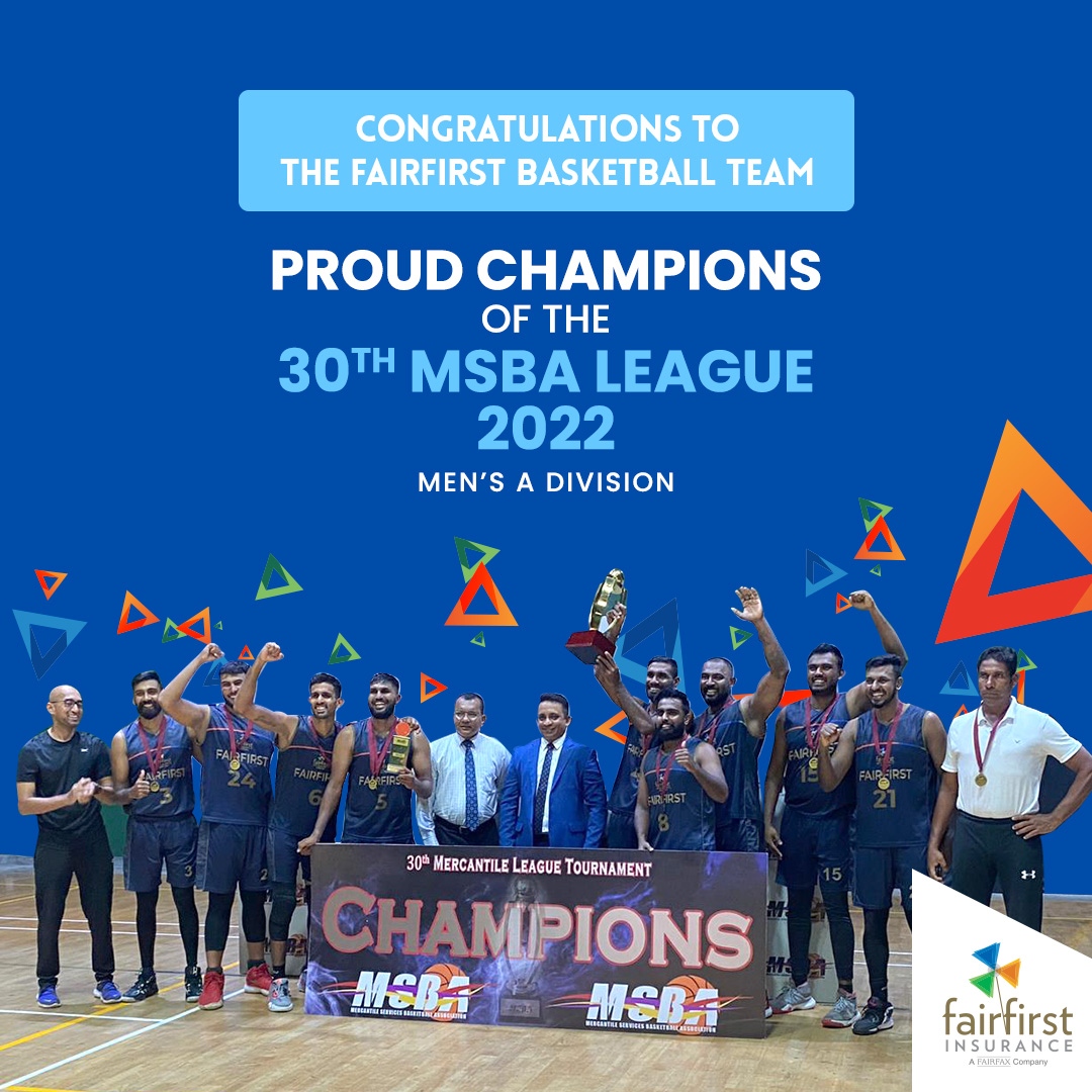 fairfirst_sl's tweet photo. Celebrating togetherness, success and fun here's to our ballers landing the final dunk as the Champions of the 30th MSBA League 2022 at the Men's A Division.
#FairfirstInsurance #Basketball #Champions https://t.co/OXX3FHCUuN