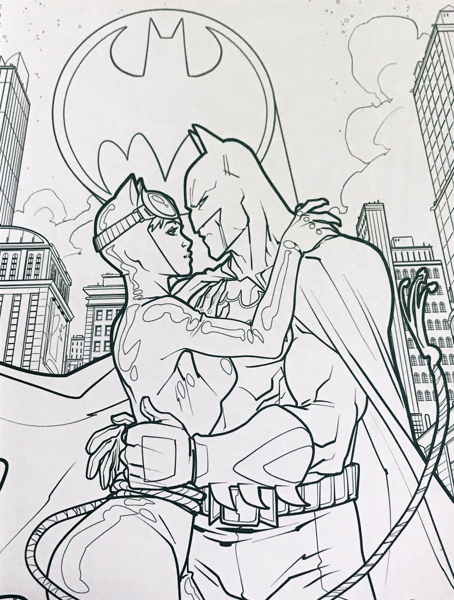 Art by Ze Carlos for Batman: The Official Coloring Book.