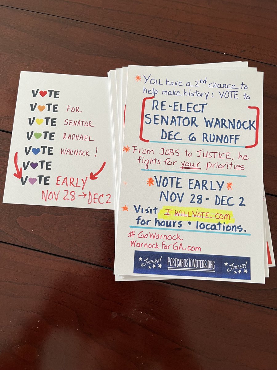 #PostcardsToVoters #GoWarnock