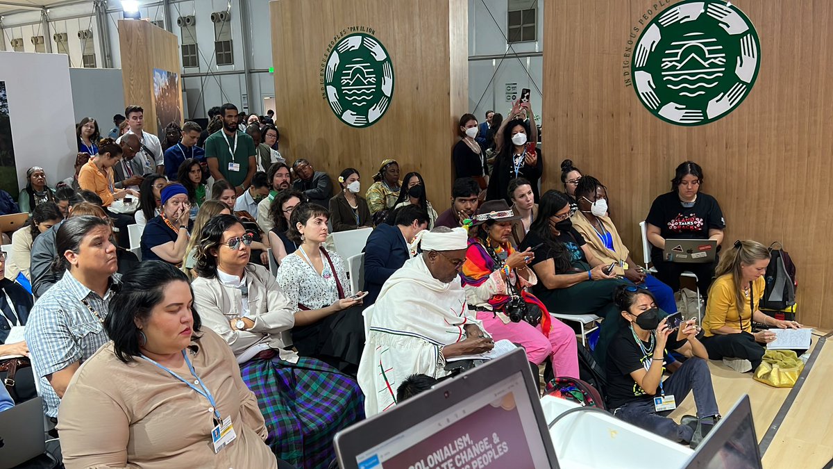 CJAOurPower's tweet photo. Tom BK Goldtooth off CJA member group Indigenous Environmental Network introduces the panel “Colonialism, Climate Change &amp; Indigenous Peoples.”
To watch the full panel, follow @IENearth https://t.co/hbmKqn47s0