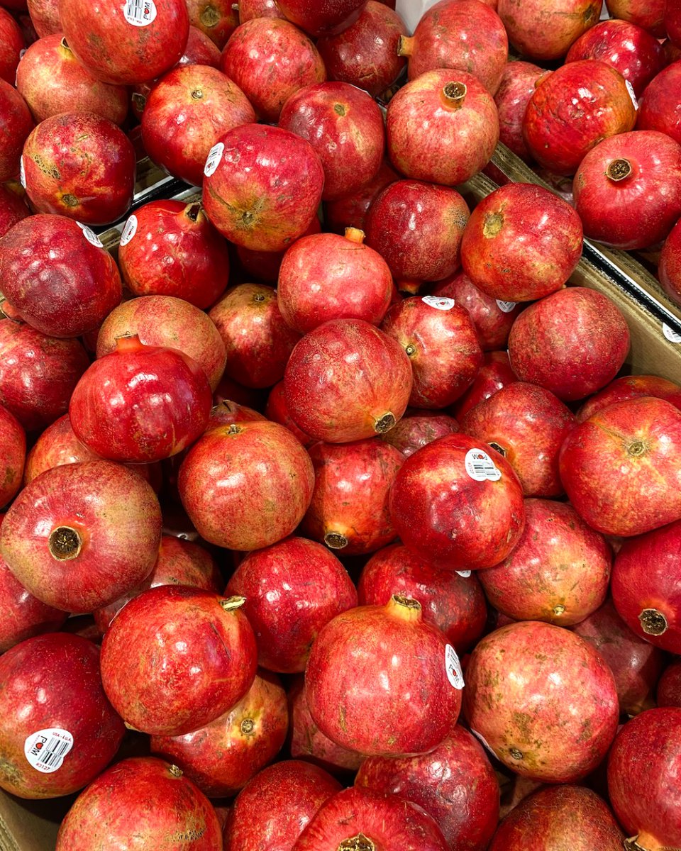 Beautiful fresh pomegranates are now available at Highland Farms! Perfect on their own as a healthy snack or topped on a crisp fall salad.