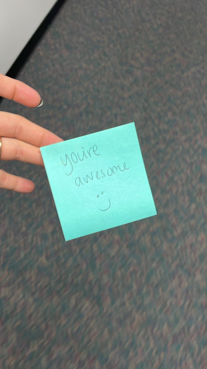 MrsMathe22's tweet photo. This note is going on an adventure! @WilkinsonSCS #WEDGrateful #TEAMWE23 https://t.co/NceYJhWUEE