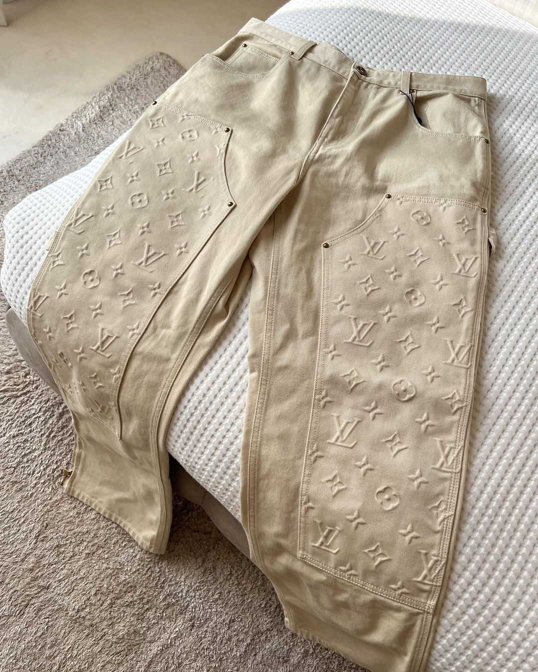 Louis Vuitton - Monogram Workwear Denim Carpenter Pants