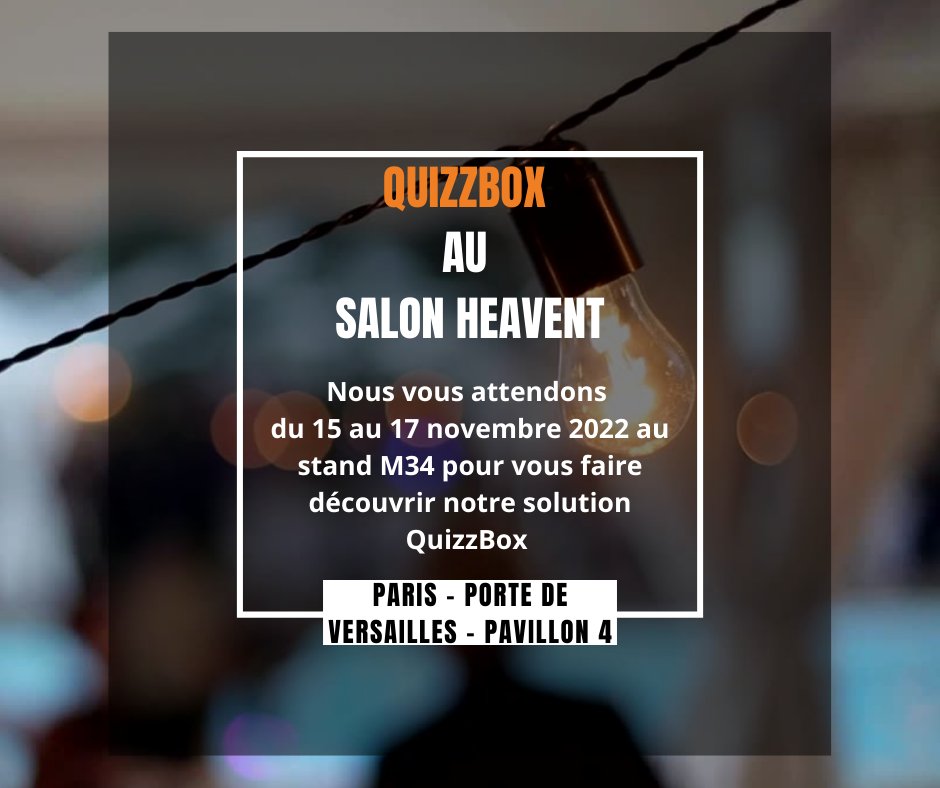 QuizzBox's tweet image. J - 1
@heaventparis 
#salon #evenement #quiz #animation #paris