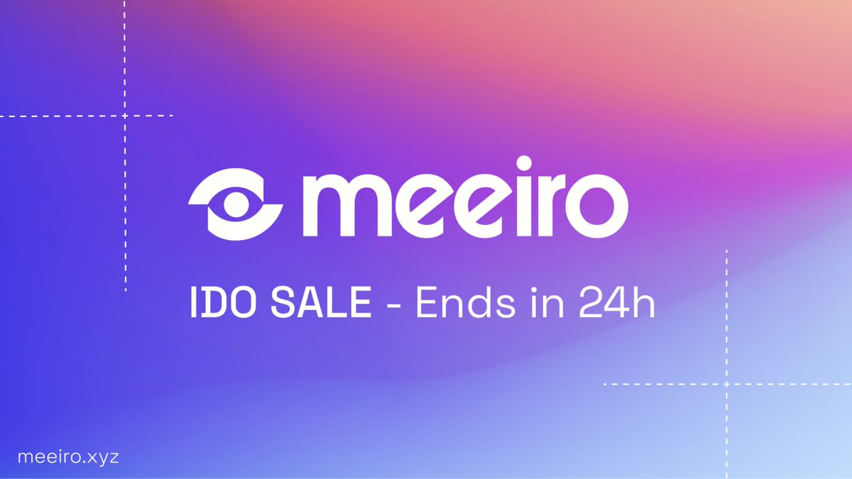 Happy Monday Meeiros!

Some of you have been experiencing issues when trying to fulfill their allocation. It has now been fixed 🛠️

Reminder: you still have 24 hours to fulfill your allocation
👉 meeiro.xyz/ido/meeiro

All the unsold tokens (if any) will be burnt 🔥