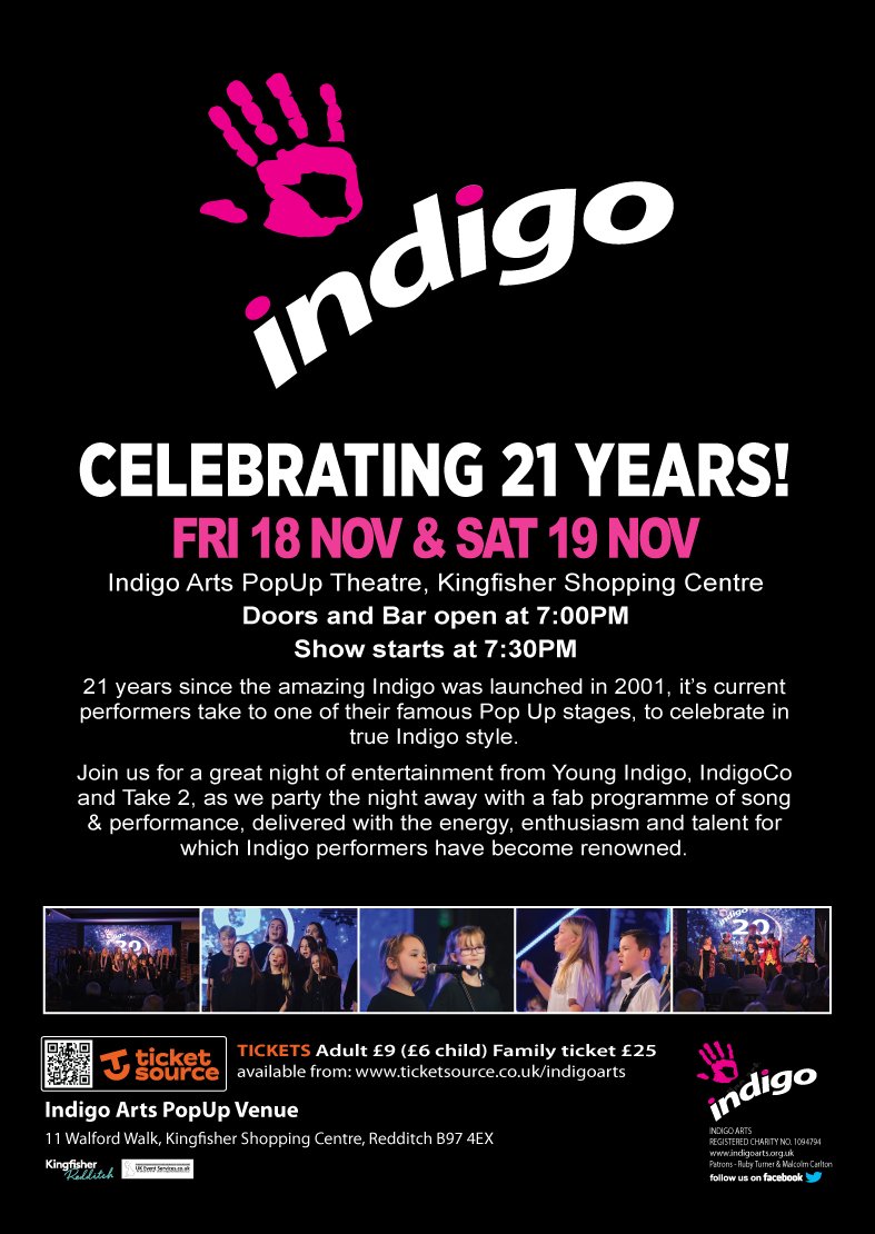 Join us at the weekend to celebrate 21 years of Indigo. We would love to hear from those who have been a part of this amazing community. #indigopopup #indigo21years