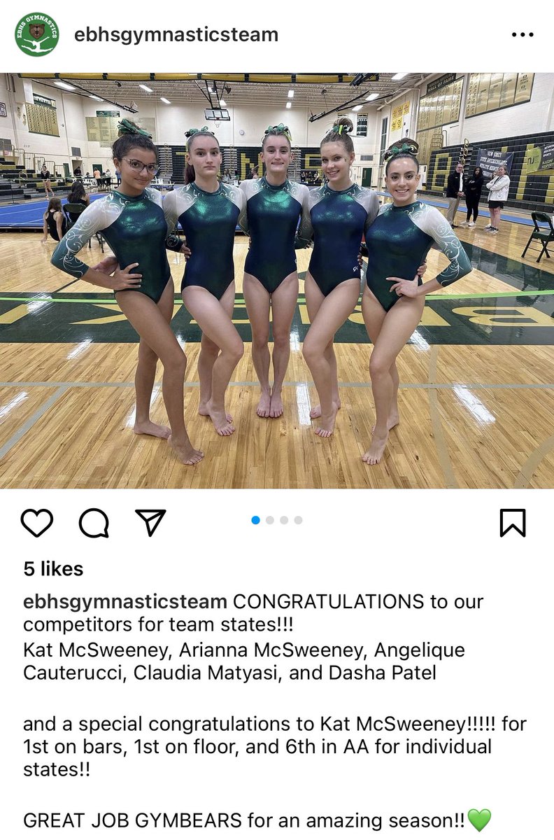 EBHS Gymnastics Team (@ebhsgymnastics) on Twitter photo 