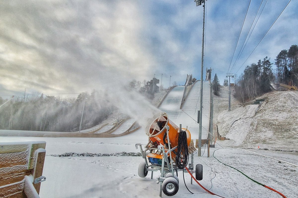 It's on, snowmaking has started at the Olympic Jumping Complex ❄️

#OlympicJumpingComplex #LakePlacid #ThankaSnowmaker #WinterIsComing #ISpyNY #mondaythoughts #OlympicLegacy