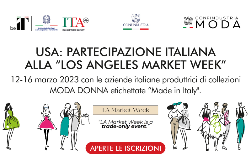 📌Dal 12 al 16 marzo 2023 #Confindustria e Confindustria #Moda saranno insieme a <a href="/ITAtradeagency/">Italian Trade Agency</a> alla Los Angeles Market Week, per presentare collezioni #MadeinItaly. 
📅C'è tempo fino al #21novembre per iscriversi e partecipare! 
Per maggiori dettagli ➡ bit.ly/3UVM9e8