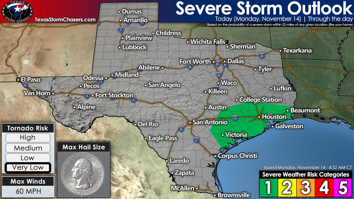 TxStormChasers's tweet photo. A trio of hazards today across Texas.

Accumulating snow, heavy rain, and a few severe storms. 

Don't drive like a bonehead, and assume all other drivers are boneheads and everything will be okay. :) 

Our daily Texas Weather Roundup video: https://t.co/3sbghjfIN0 #txwx https://t.co/LTD73DS6i2