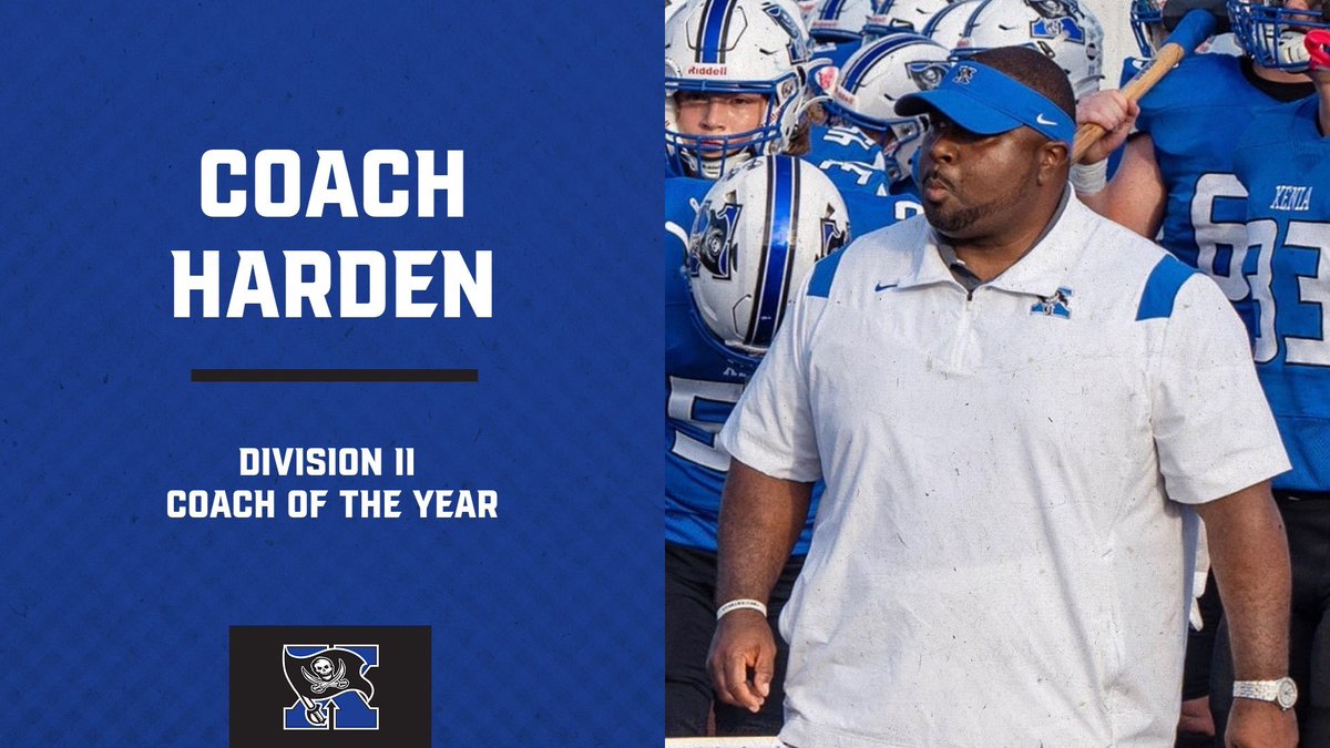 Congratulations to our very own Coach Mo @MauriceHarden16 for being selected as the Division II Coach of the Year! #BrickByBrick #EmbraceTheGrind <a href="/XeniaAthletics/">Xenia Athletics</a> <a href="/XeniaSchools/">XeniaCommunitySchools</a>