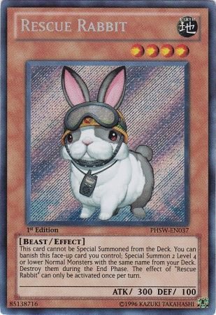 9foeSlack's tweet photo. @YuGiOh_TCG None other than the bunny! Rescue Rabbit is the best. #YGOrescuerabbit #Sweepstakes https://t.co/vAi7CBpKF3