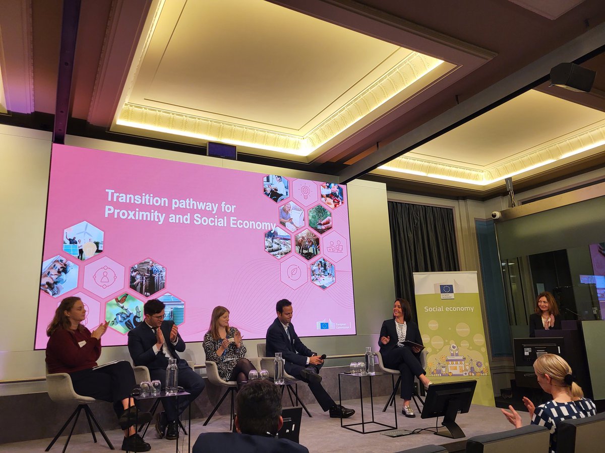 Wrap-up of todays conference and taking Pledges from #SocialEconomy Stakeholders to support the #transitionpathway including @EuclidNetwork @SocialEcoEU with @EU_Commission Head of Unit for Proximity and Social Economy Anna Athanasopoulou @AnAthaEU.