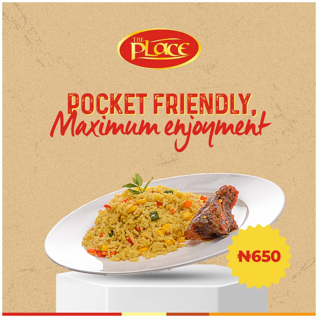 ThePlaceFoodNG's tweet photo. Enjoy good food at affordable prices only at The Place π
Visit an outlet near you or simply click on the link in our bio to enjoy the experience.
NB: Prices vary from outlet to outlet
#ThePlaceRestaurant #ThePlaceFood #ThePlaceToBe https://t.co/a0MeyBtREA