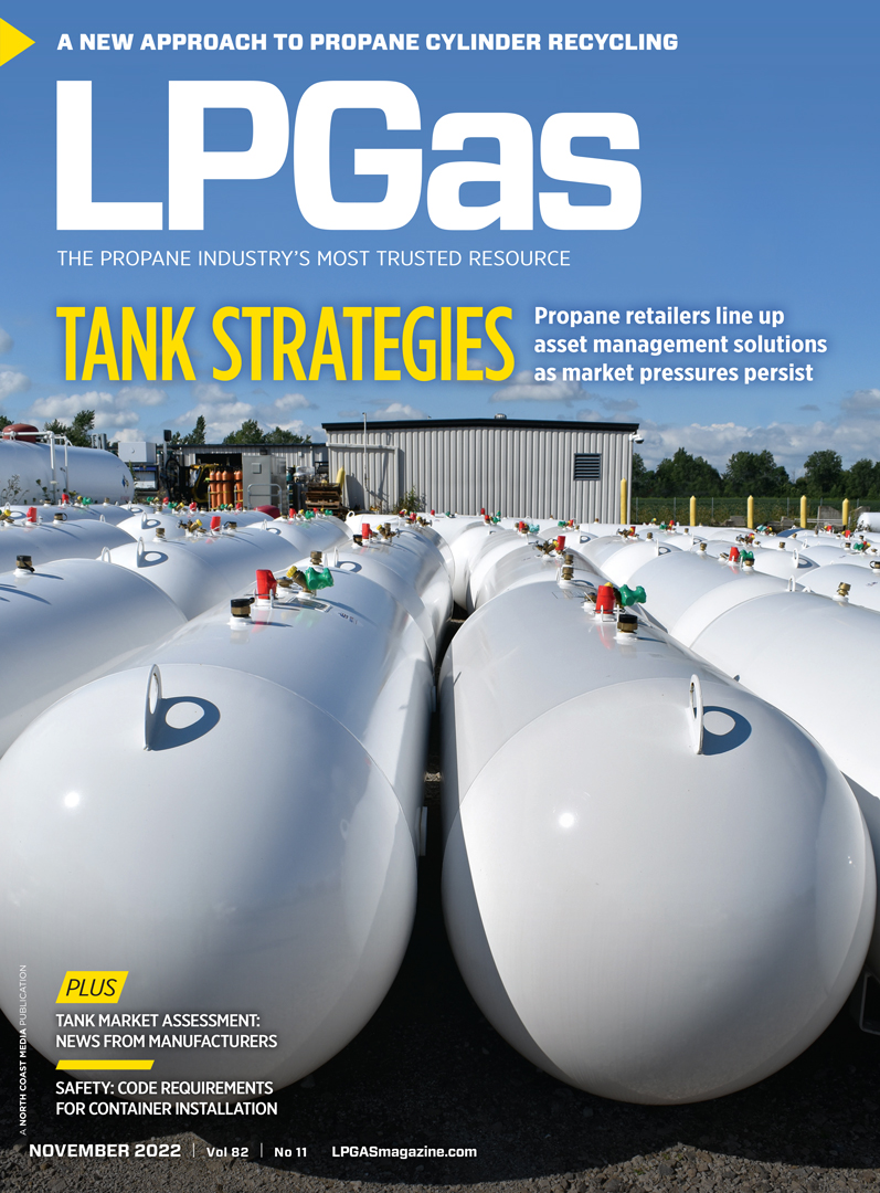 LPGas_Mag's tweet photo. In our November issue, we assess the current state of the tank market and examine a new cylinder recycling program that protects industry interests. Read the digital edition now: https://t.co/zVdC1ZwhOJ 

(Cover photo by Danielle Pesta/LP Gas staff) https://t.co/4XzPmdBz95