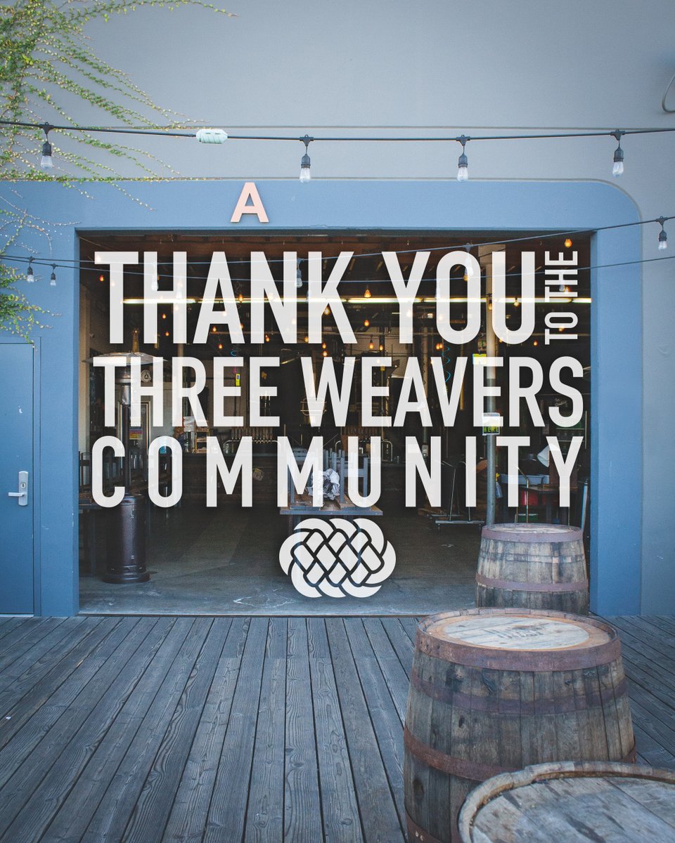 It's Monday morning and we, at Three Weavers, still have one thing on our mind: gratitude. 

To the 3W Community. To Inglewood. To the #LAbeer community. To EVERYBODY. 

Saturday's Eighth Anniversary Party was AMAZING. 

THANK YOU ALL!