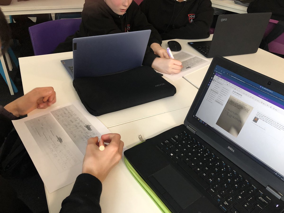 ModernWchs's tweet photo. Peer marking in S2 “les grandes vacancies” before we assess on Friday. #wholeclassfeedback #modellingexcellence #activelearning @WestCalderHigh https://t.co/rn6D8lGDtU