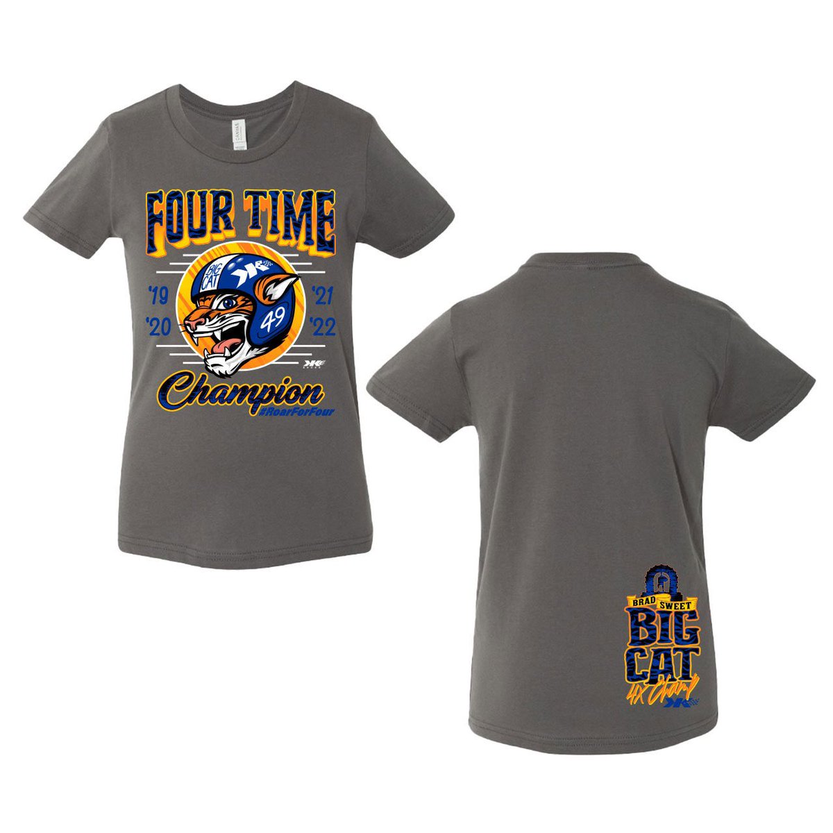 4𝐗 𝐋𝐢𝐟𝐞𝐬𝐭𝐲𝐥𝐞 

This simple lifestyle design comes in the following: Black &amp; Ice Grey Tees, Copper Crystal Tie-Dye &amp; Black Hoodie, Cobalt Blue Zip Up, and Toddler/Youth Grey Tees. 

𝑷𝒓𝒆-𝒐𝒓𝒅𝒆𝒓 —> bradsweetracing.com/collections/4x…