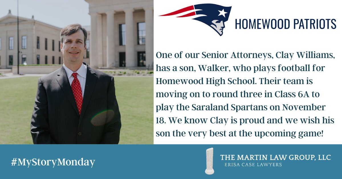 DavidPMartinEsq's tweet photo. Here at The Martin Law Group, we are thankful for families. We know Clay is proud, and we wish his son the very best at the upcoming game! #RebuildingJustice #ERISA #ERISAcase #TheMartinLawGroup #TMLG #WeAreHereToHelp #ErisaAttorneys #DavidMartinEsq #MyStoryMonday https://t.co/OXUXKS4pdq
